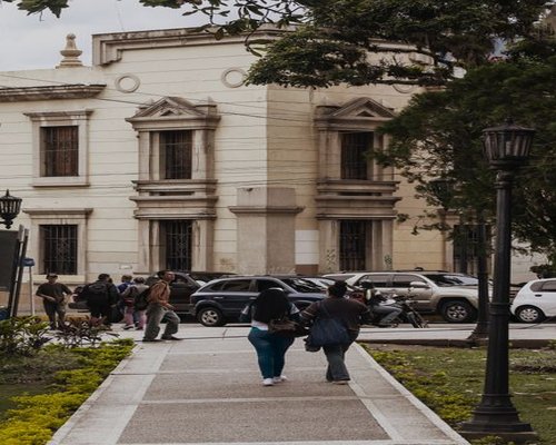 Local people walking calmly on a city avenue during a ciclovia day
